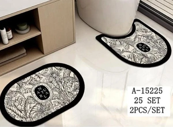 Covor Baie 2Pcs (38x45Cm/38x58Cm) Pvc A-15225 WEI